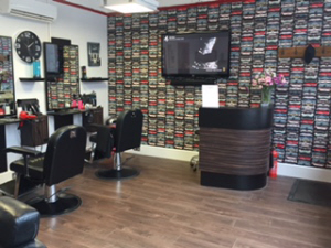 Reception desk inside the shop